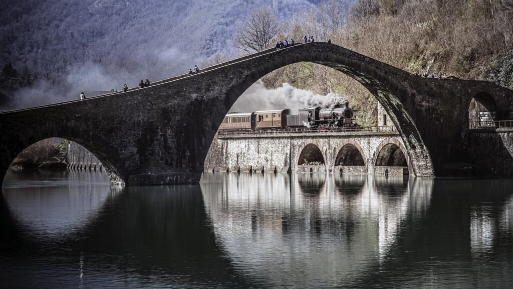 train, bridge, locomotive, trip, train, train, train, train, train